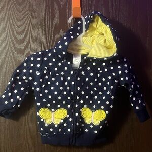 Carter's Navy and White Polka Dot Baby Hoodie